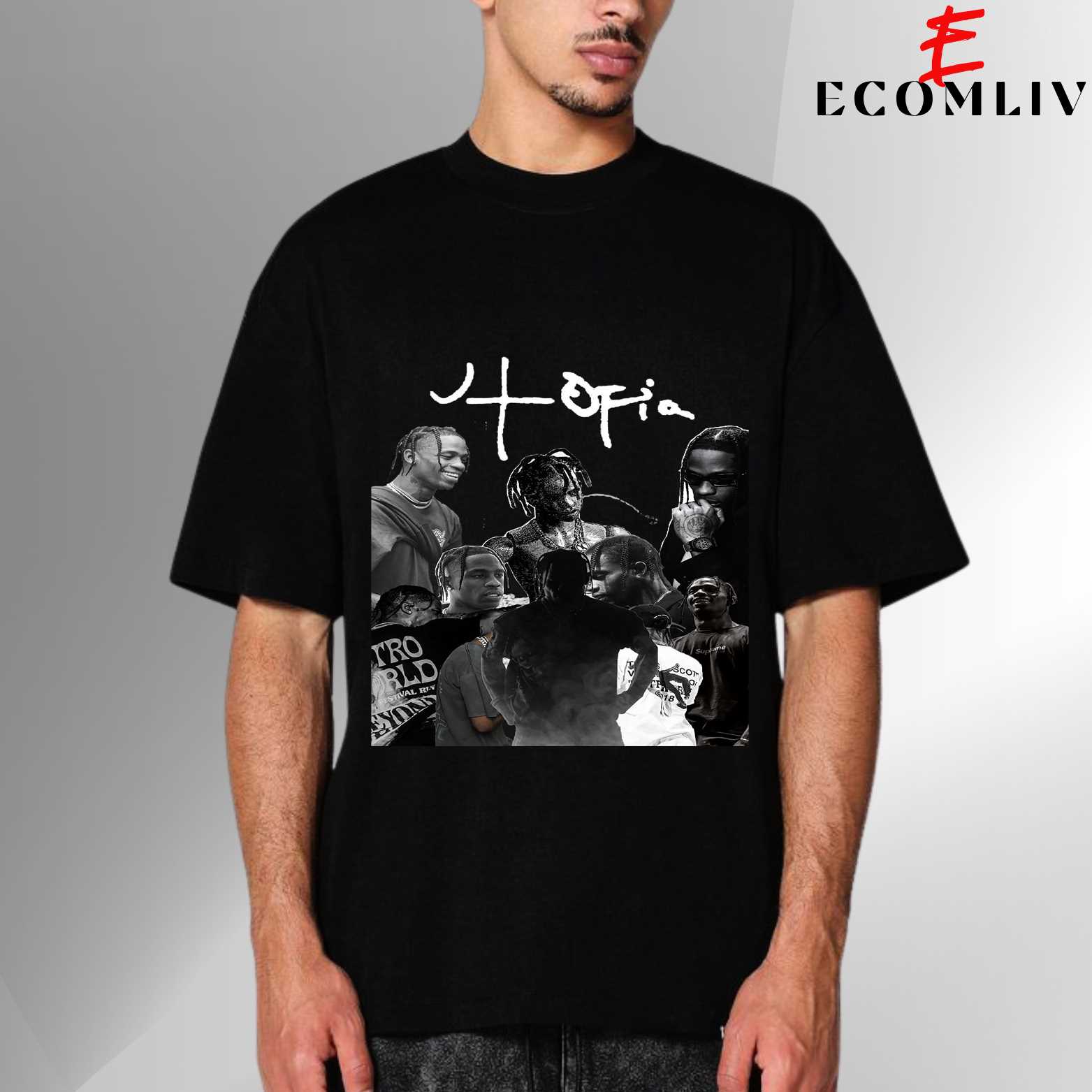 Travis Scott Utopia T-Shirt, Vingate Hip Hop T-Shirt, Rap Streetwear Clothing